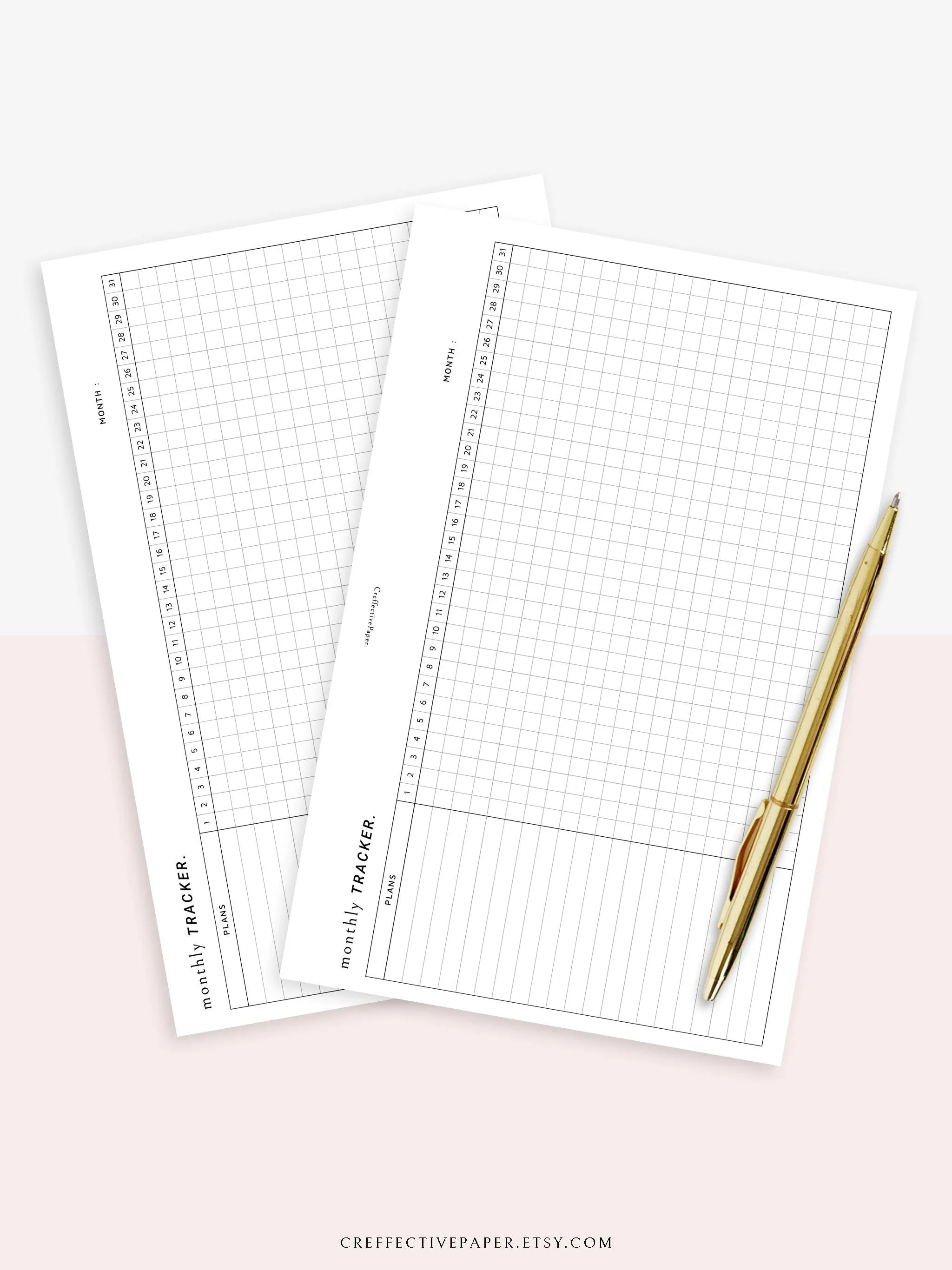 T101_M | Monthly Goal & Habit Tracker Template