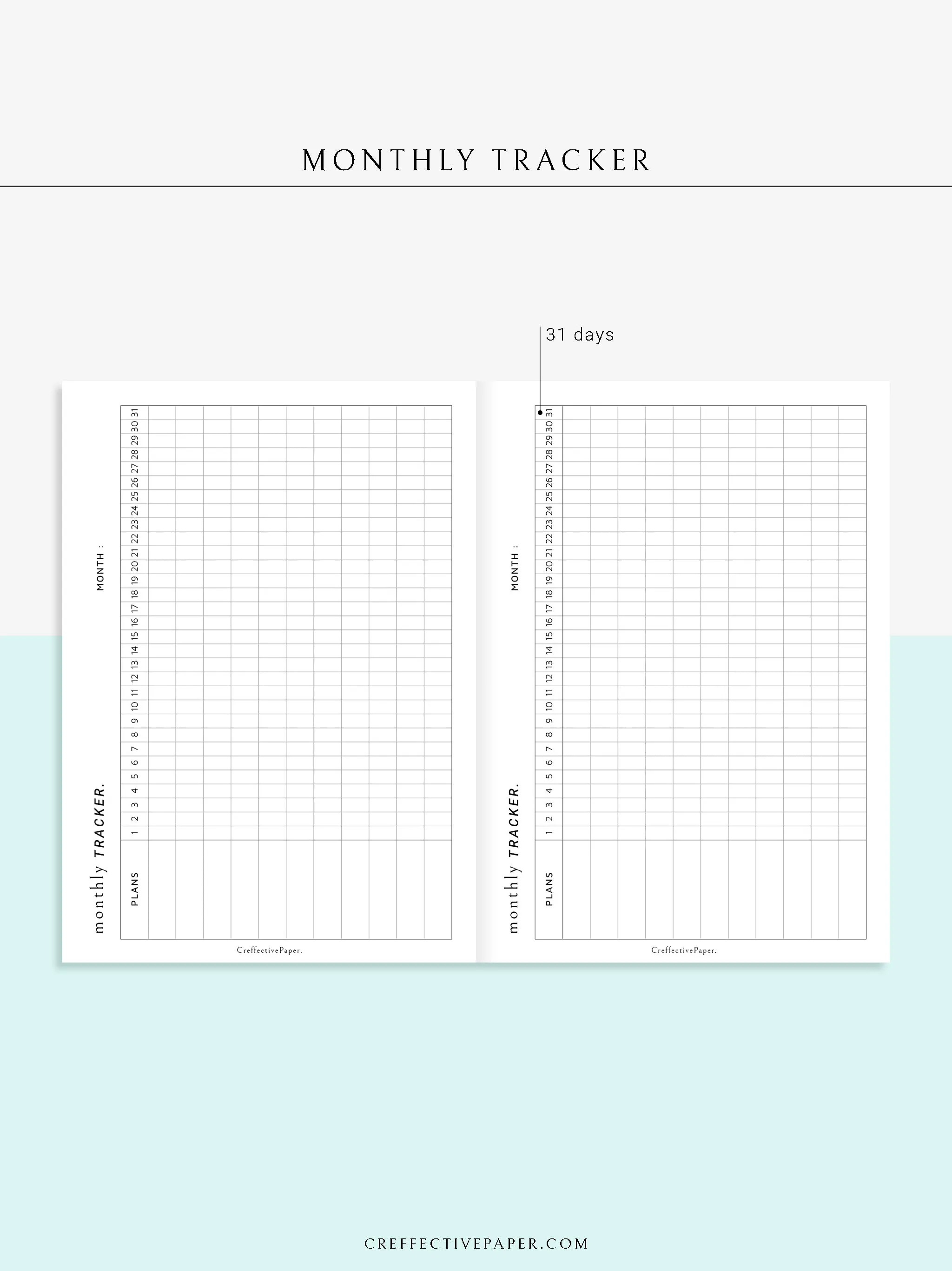 T101_M | Monthly Goal & Habit Tracker Template