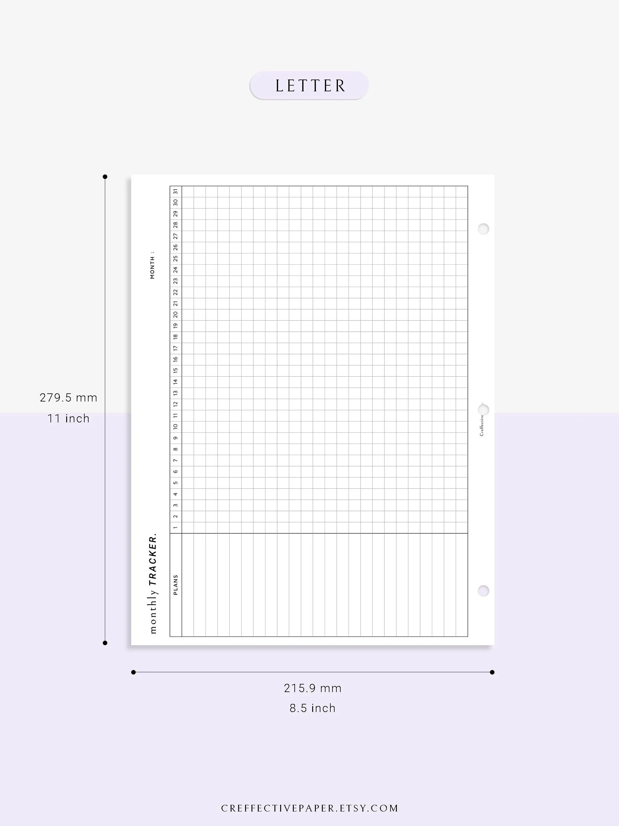 T101_M | Monthly Goal & Habit Tracker Template