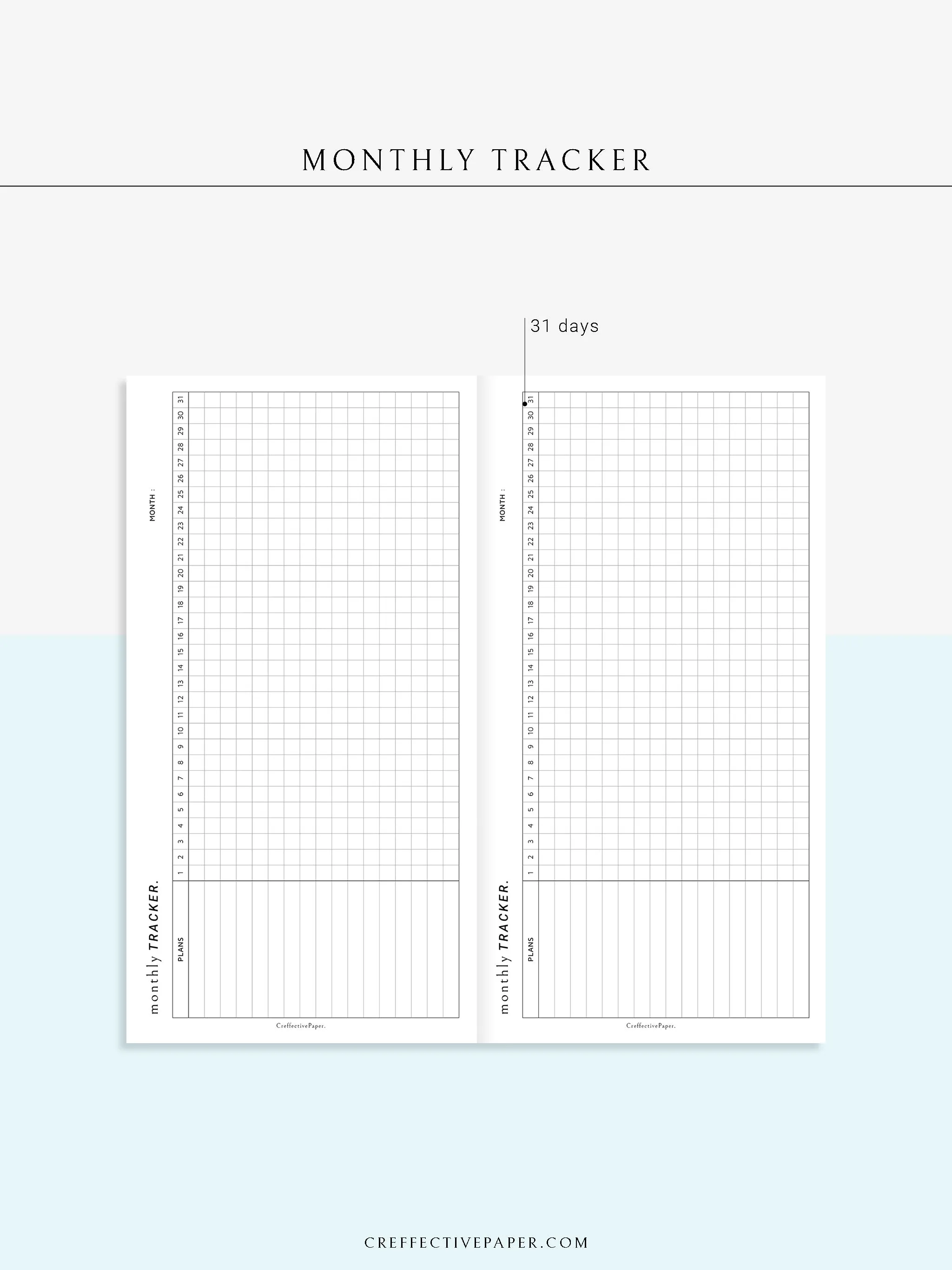 T101_M | Monthly Goal & Habit Tracker Template