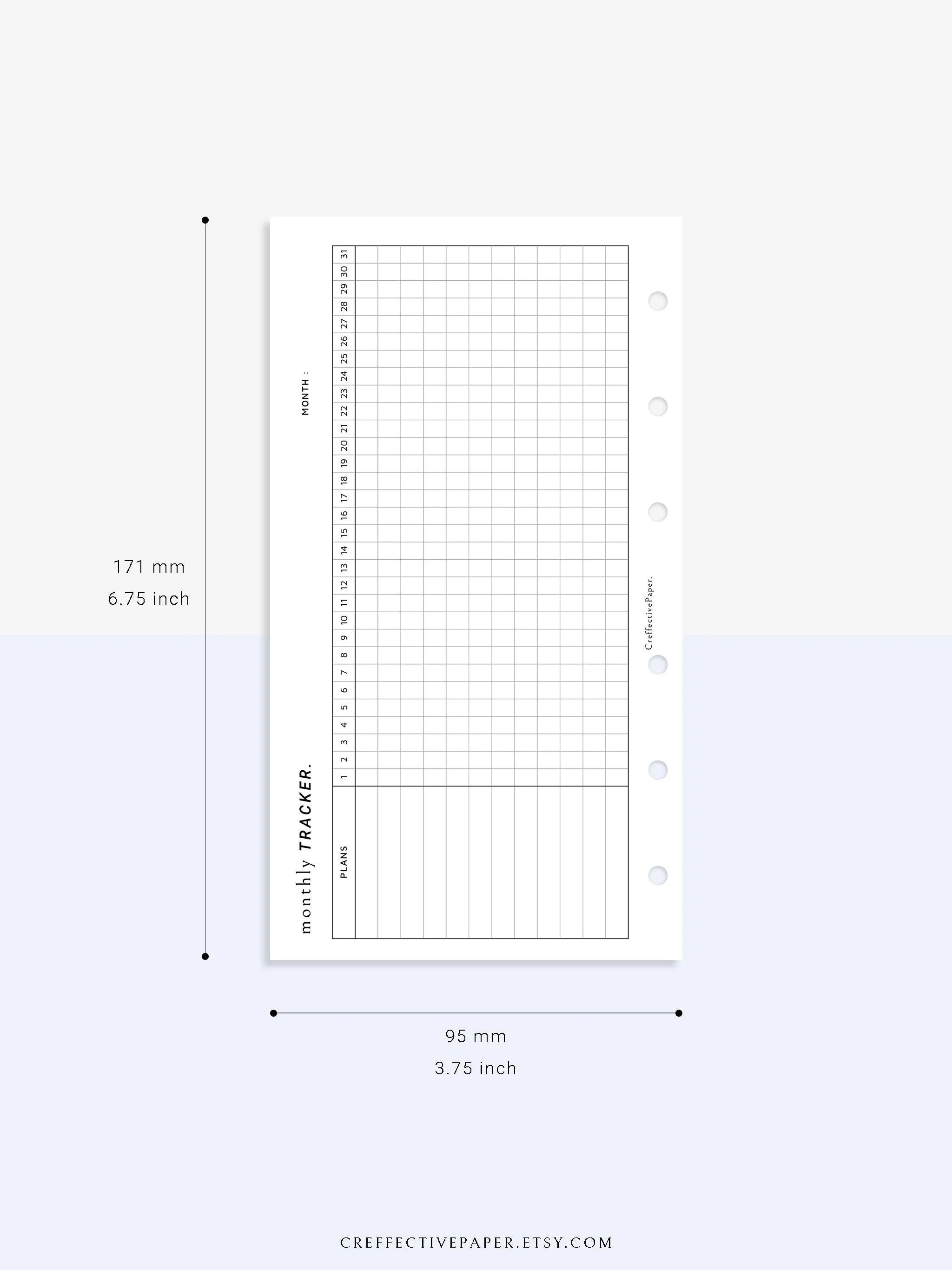 T101_M | Monthly Goal & Habit Tracker Template