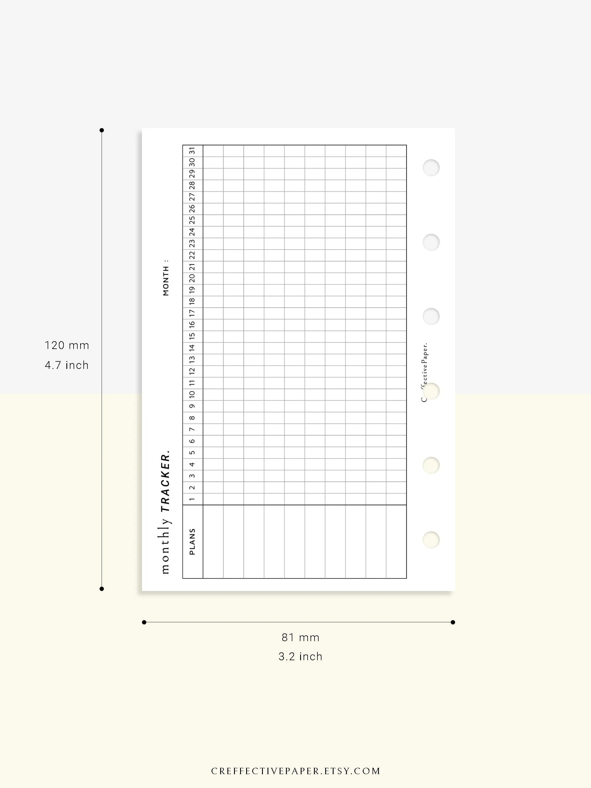 T101_M | Monthly Goal & Habit Tracker Template