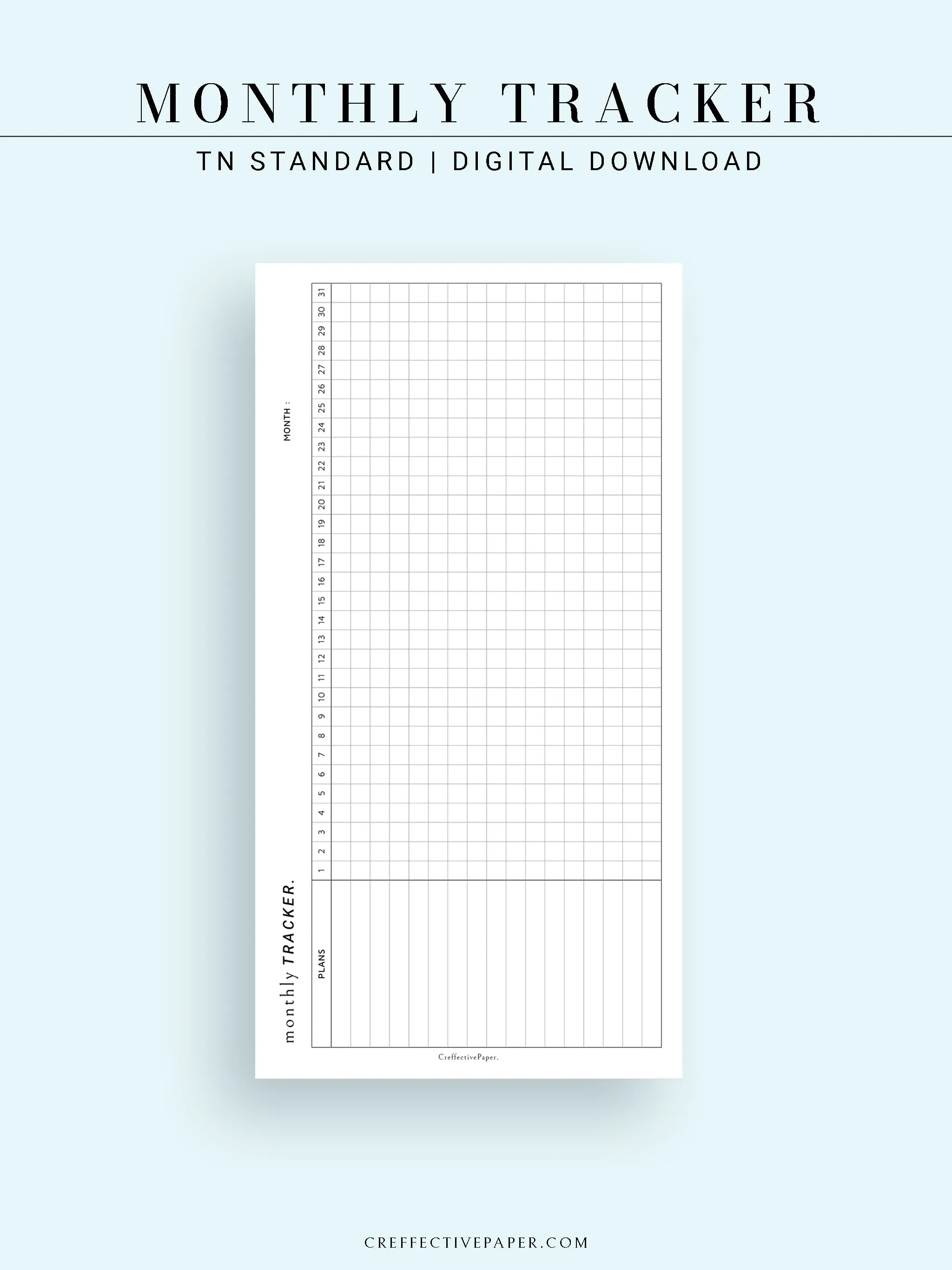 T101_M | Monthly Goal & Habit Tracker Template