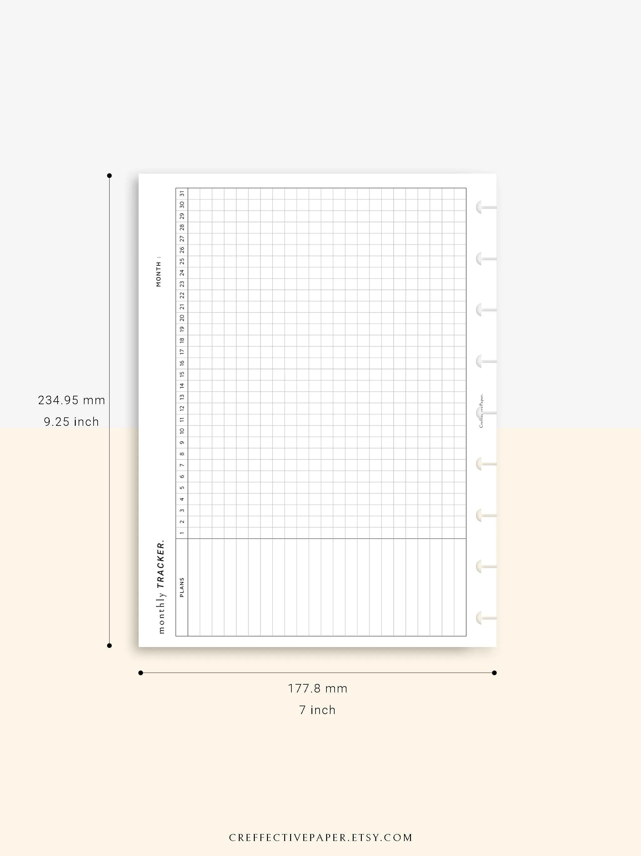 T101_M | Monthly Goal & Habit Tracker Template