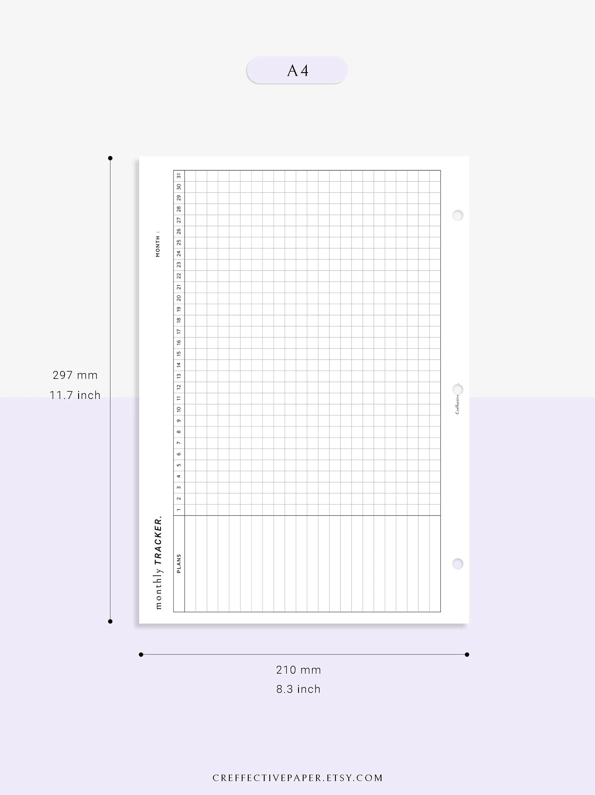 T101_M | Monthly Goal & Habit Tracker Template