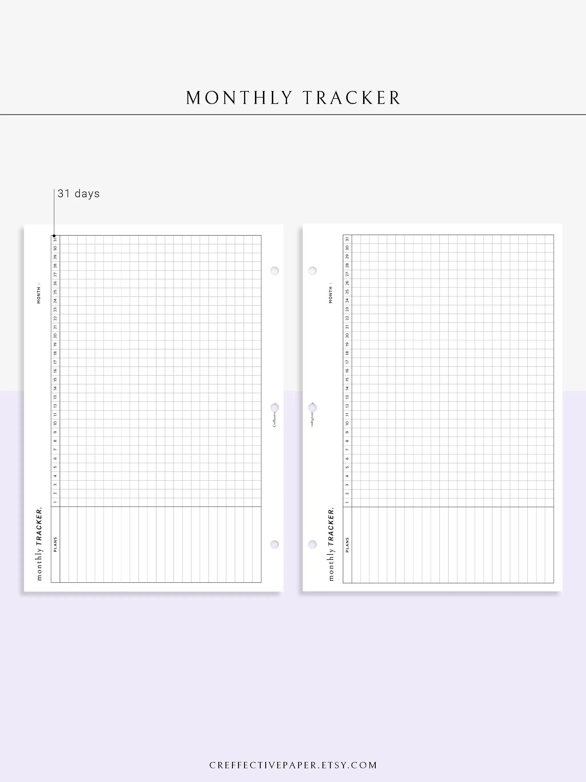 T101_M | Monthly Goal & Habit Tracker Template