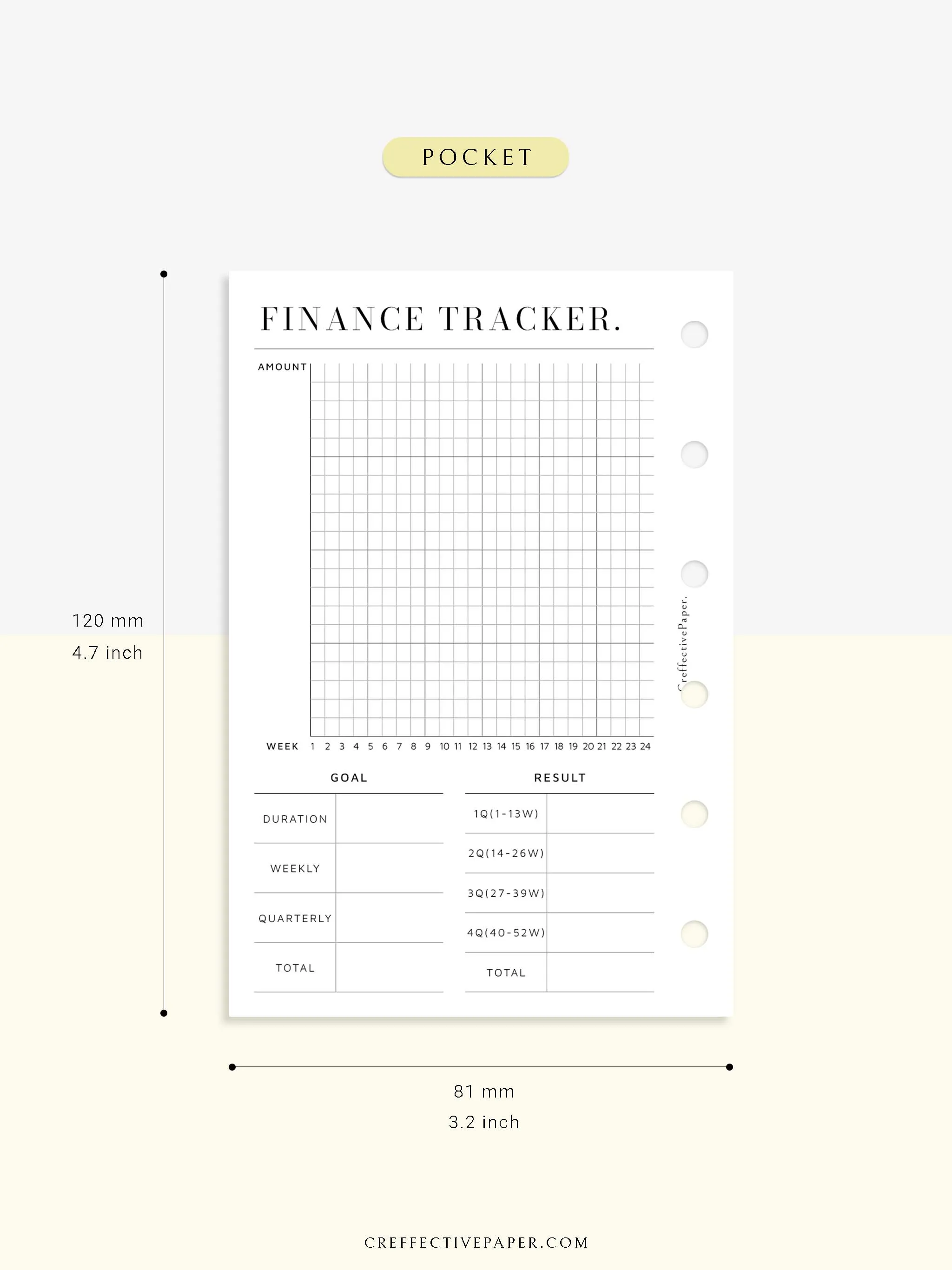 T123 | 52-week Finance Tracker, Yearly Graph Tracking