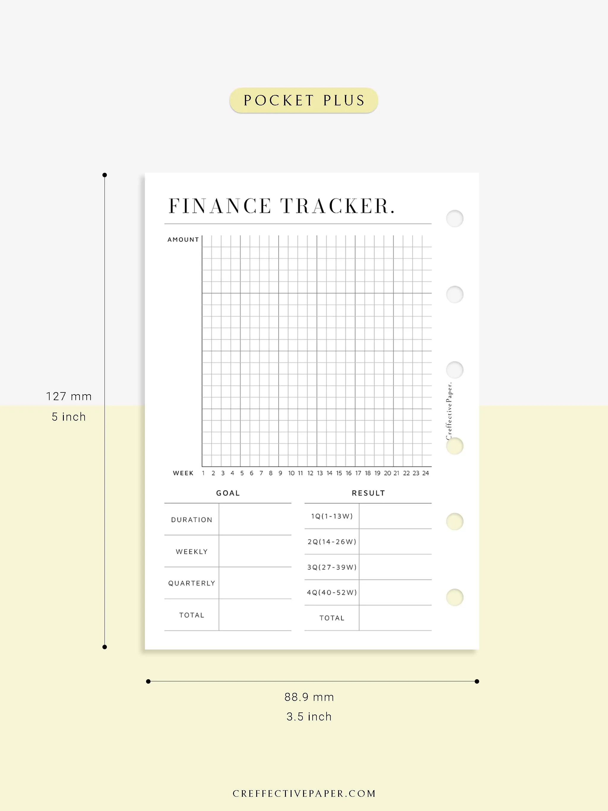 T123 | 52-week Finance Tracker, Yearly Graph Tracking