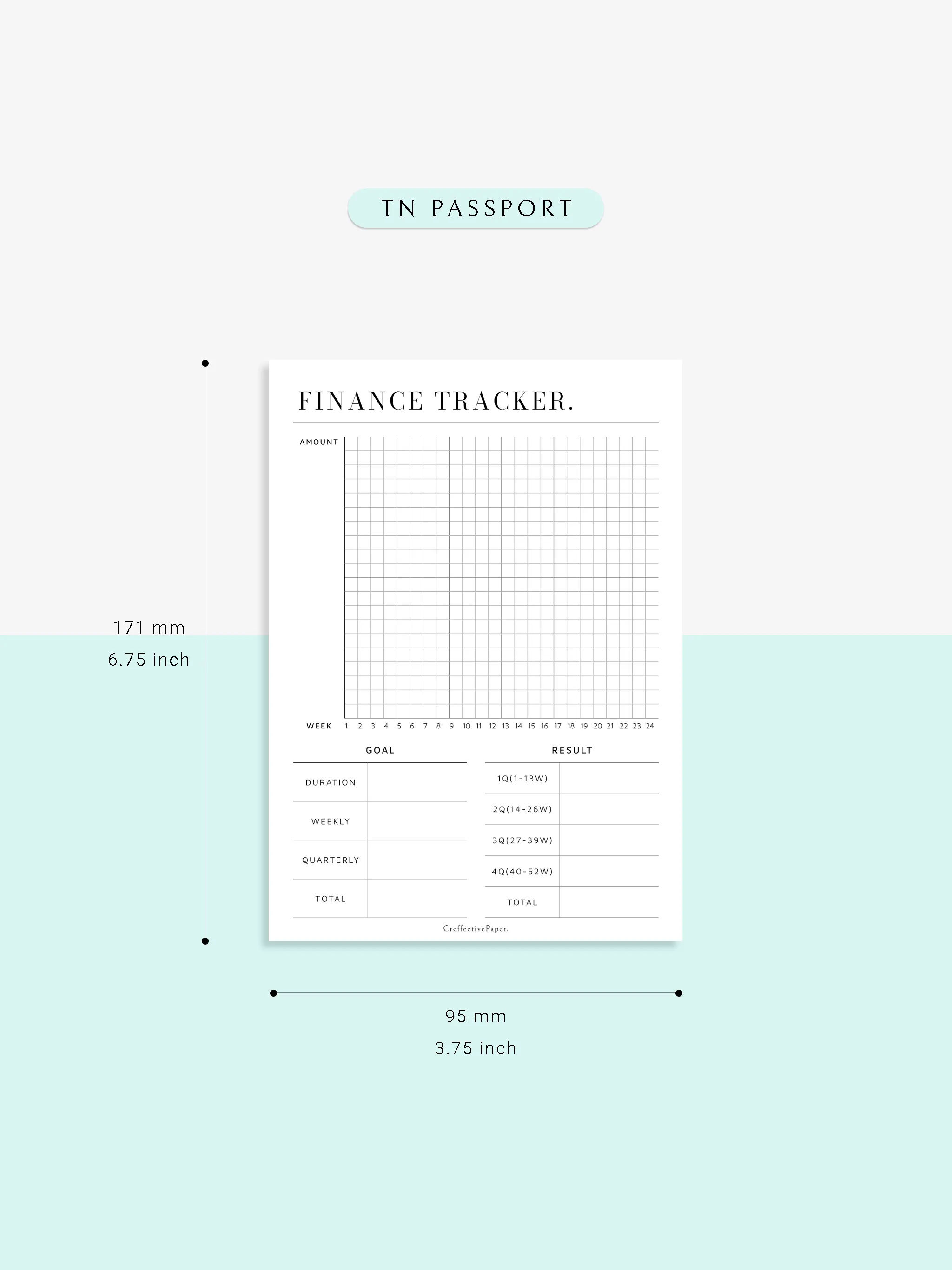 T123 | 52-week Finance Tracker, Yearly Graph Tracking