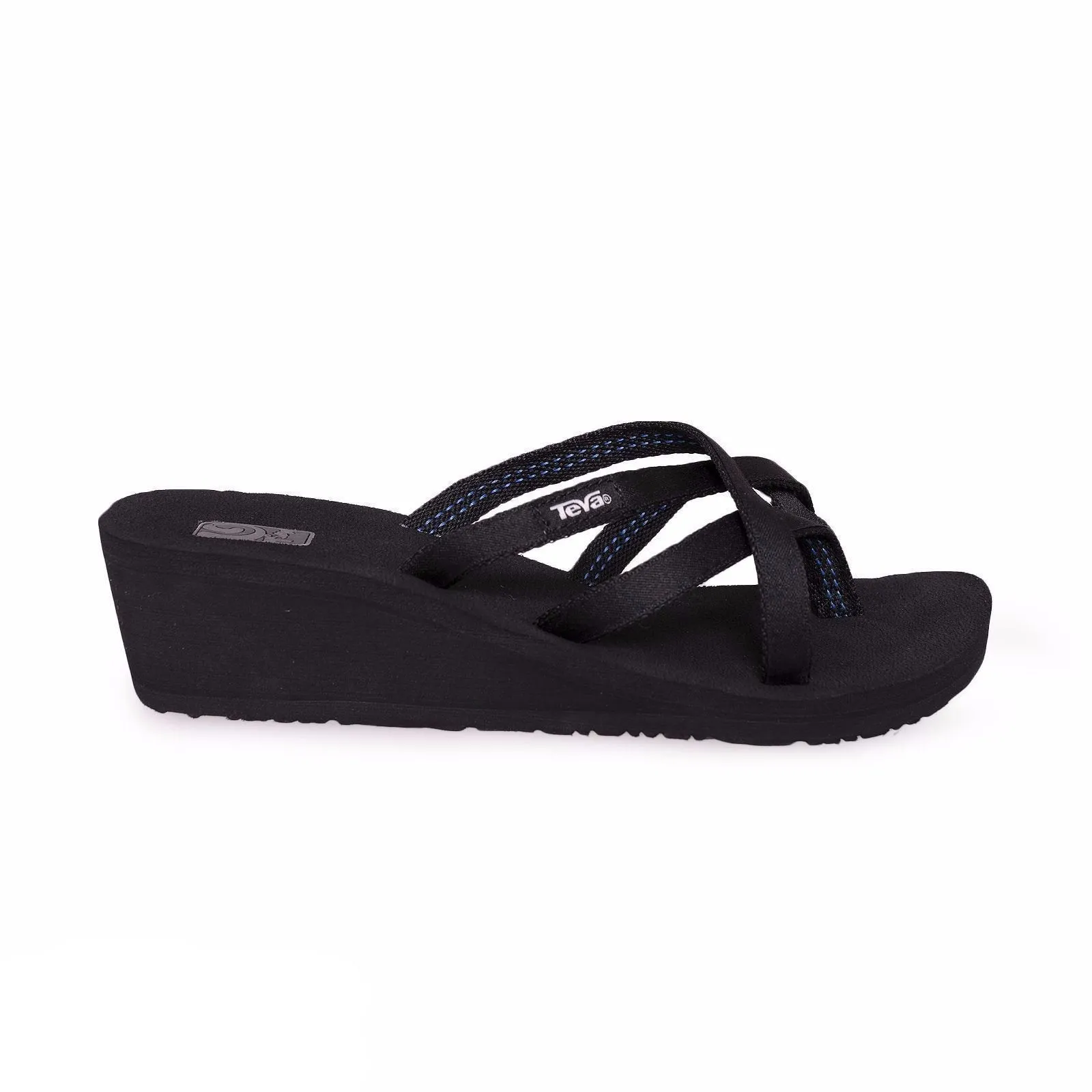 Teva Mush Mandalyn Wedge Ola 2 Black Slides