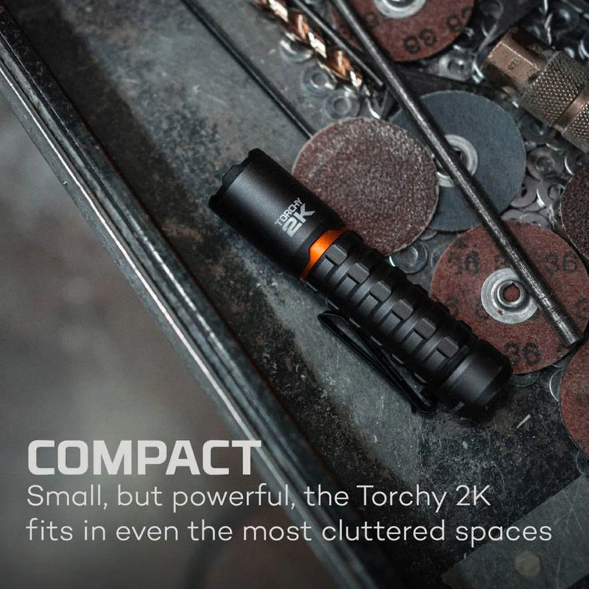 TORCHY 2K (USB C), Rechargeable Flashlight