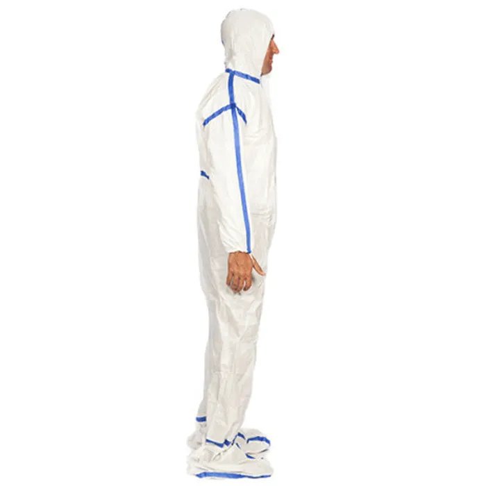 TrueCare Biomedix Sterile Cleanroom Disposable Coveralls with Hood and Boot Covers, White Full-Body X-Large Size 20/Case