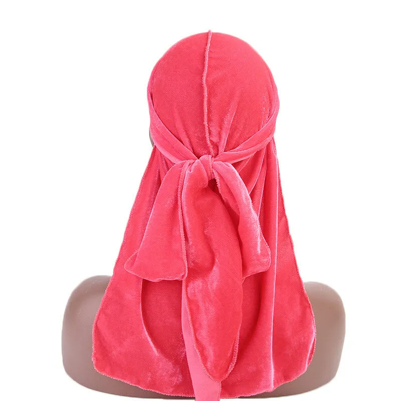 Velvet Durag Doo Head Wrap Bandana Soft Cap Unisex Mens Womens Wrap