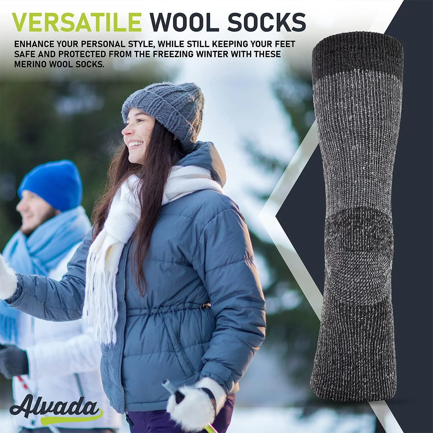 Warm Thermal Wool Socks for Winter 6 Pairs