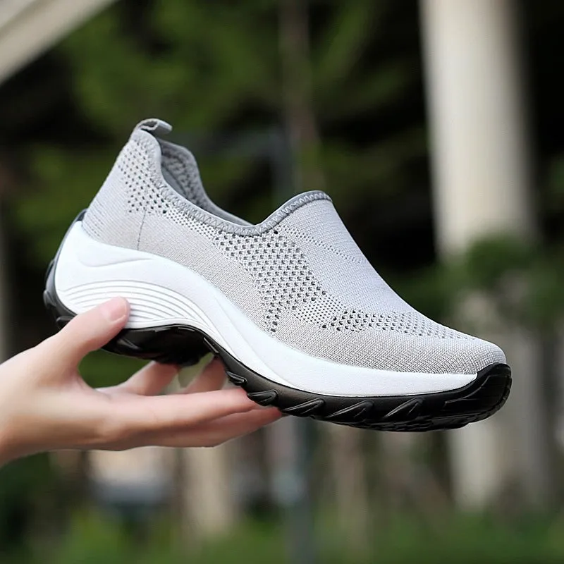 Women Casual Shoes Thick Sole Slip On Tenis Sneakers Comfortable Female Outdoor Climbing Hiking Shoes