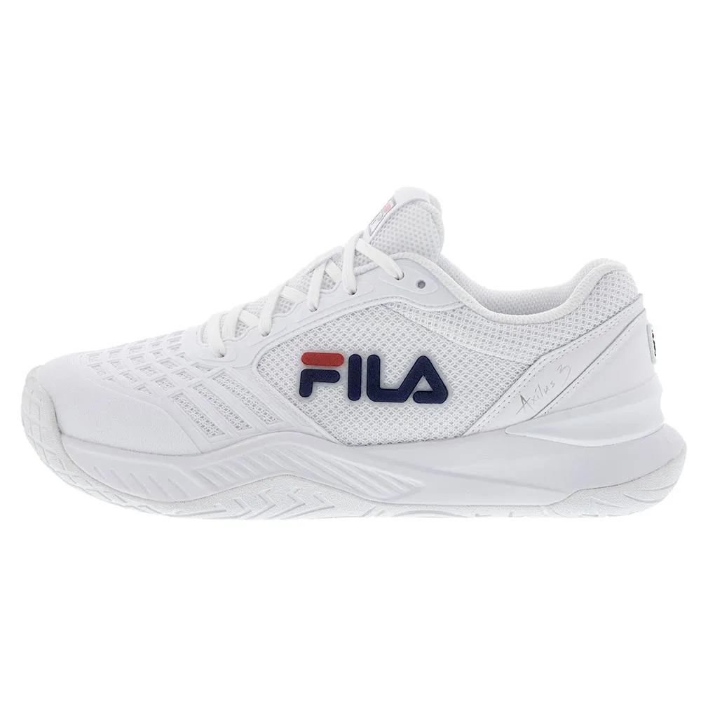 Women's Axilus 3 Tennis Shoes White and Navy