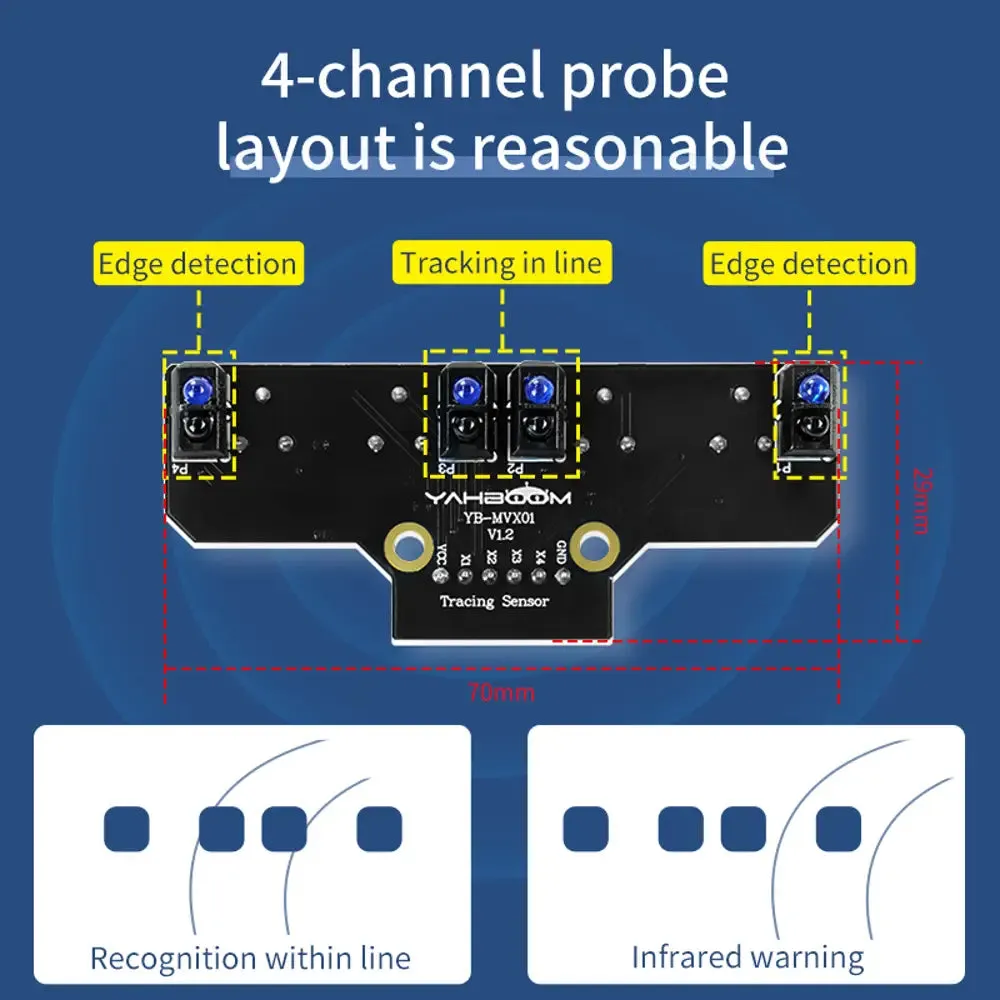 Yahboom 4 channel infrared tracking sensor module