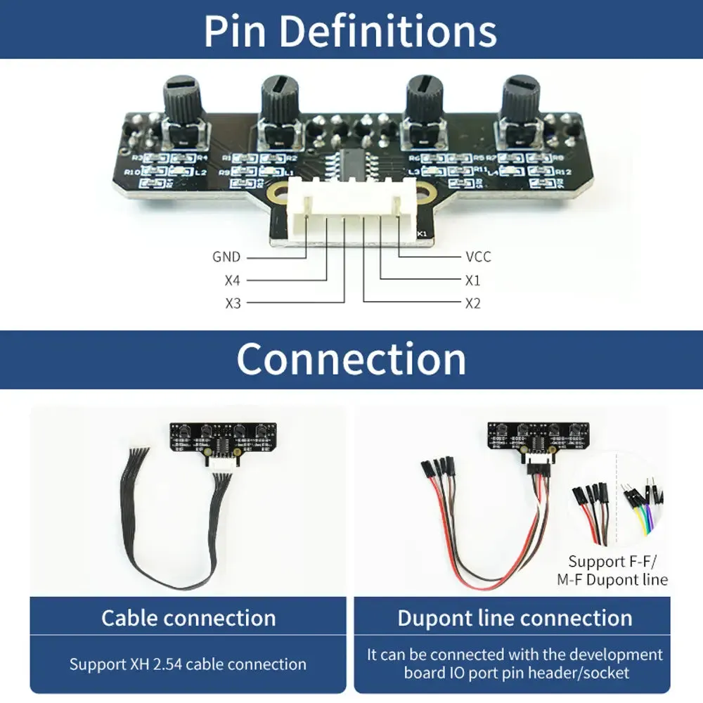 Yahboom 4 channel infrared tracking sensor module